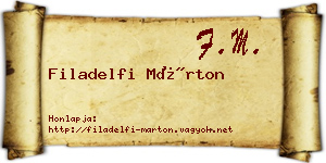 Filadelfi Márton névjegykártya